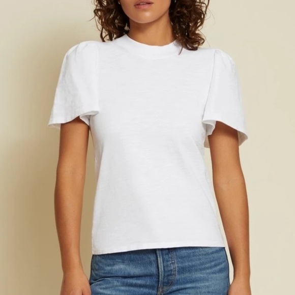 Nation Ltd Savannah flutter sleeve white top - Picture 1 of 10